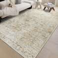 thumbnail image 2 of phonzenuo 7x9 Washable Area Rug Boho Stain Resistant Rug for Living Room,Non-Slip Backing Rugs for Bedroom,Kitchen, Terracotta, 2 of 7