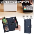 thumbnail image 3 of Case for OnePlus Nord 2 5G Magnetic Leather Zipper Wallet Cover Card Holder, 3 of 5