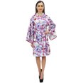 thumbnail image 2 of Bimba Women's Bridesmaid Short Kimono Robe Floral Printed Nightwear Wrap - 28, 2 of 7