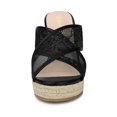 thumbnail image 2 of BLISSFUL STEP Sandales Compensées à Plateforme Espadrille à Enfiler pour Femmes, 2 of 6