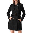 thumbnail image 1 of INSPIRE CHIC Manteau Trench à Revers Crantés à Double Boutonnage pour Femme, 1 of 7