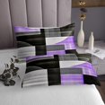 thumbnail image 3 of Erosebridal Purple Abstract Coverlet Set Twin, Stripe Ombre Bedding Set, Chic Minimalism Decor 2-Piece, 3 of 5