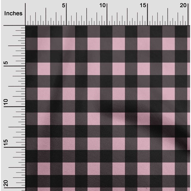 oneOone Silk Tabby Fabric Gingham Check Print Sewing Fabric BTY 42 Inch Wide