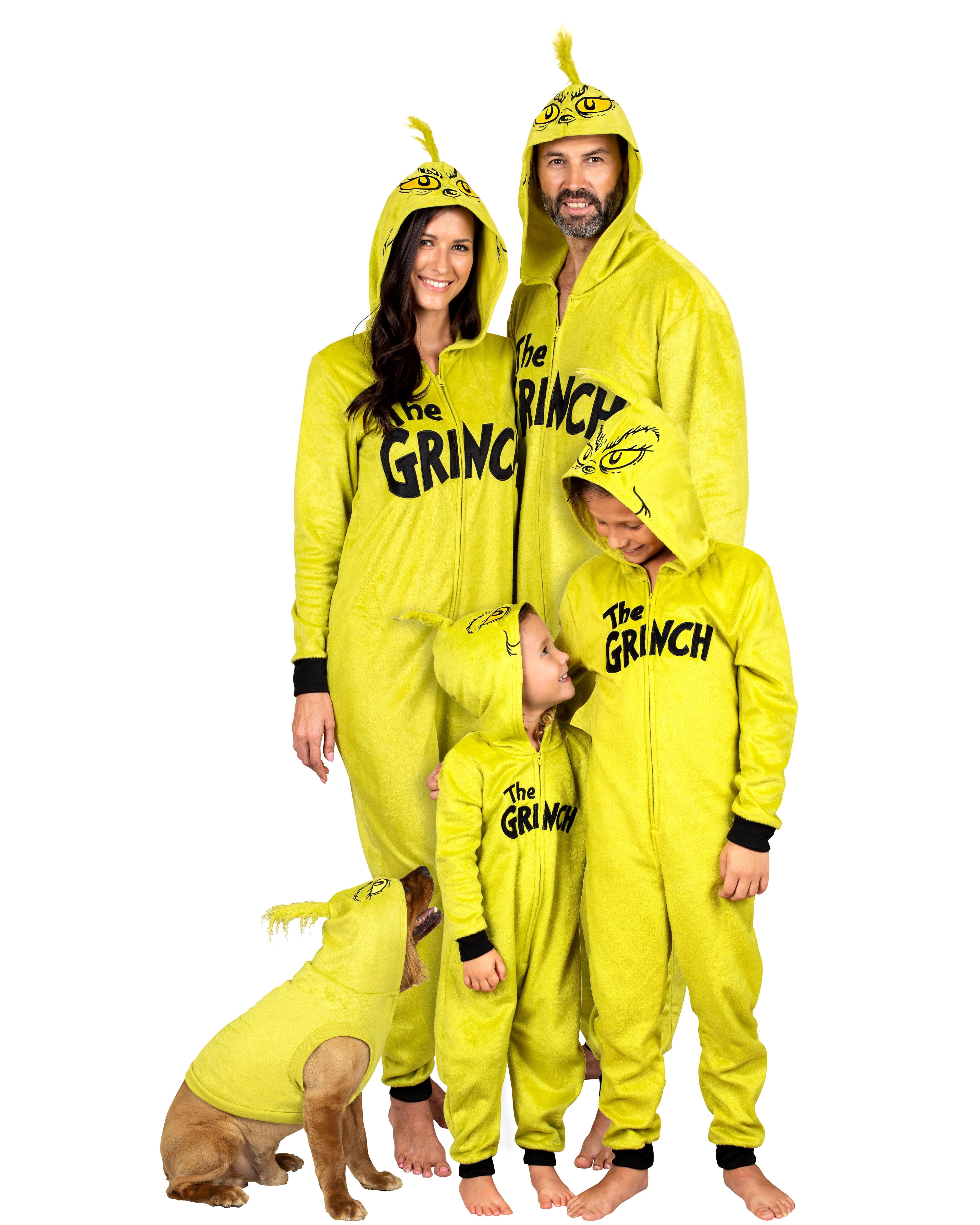 Dr. Seuss Family Pajama Set Grinch Union Suit Holiday Costume