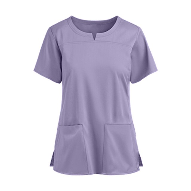 RKSTN Women's Short Sleeve V-Neck Pocket Care Workers Tops
