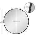 thumbnail image 3 of HOMCOM 24" Bathroom Mirror for Wall, Round Mirror for Living Room Bedroom, 3 of 10