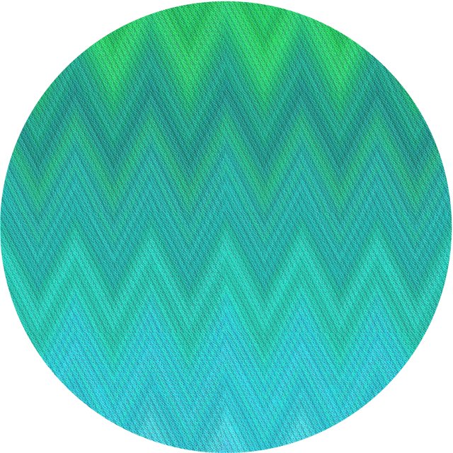 Ahgly Tapis Rond Lavable en Machine Intérieur Transitionnel Turquoise Foncé Vert, 6 Pieds Rond