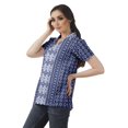 thumbnail image 3 of Moomaya Chemise Tunique Style Enveloppant pour Femmes en Coton Décontracté Col Classique Boutonné, 3 of 6