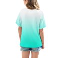 thumbnail image 4 of DecSea Girls Short Sleeve T shirt Kids Summer Oversized Gradient Crew Neck Tops Casual Basic Tee 5-14Years, 4 of 8