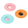 thumbnail image 2 of Cup Cover 3PCS Orange Pink Blue Cup Lid Set Cute Kitty Ears Design Cup Cover with Spoon Clip Silicone High and Low Temperature Resistant Water Cup Lid, 2 of 7