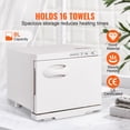 thumbnail image 2 of KFFKFF Towel Heating Cabinet, 8L Capacity, Dual-Function Towel Heater with Metal Rack, Accommodates 16 Towels, Uniform Heat Distribution for SPA, Massage, Salon, Bathroom Use, 2 of 9