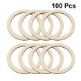 thumbnail image 2 of SHISUYAN 100Pcs Craft Circle for Friends Beige Round Wooden Discs for Personalization and Decoupage, 2 of 8
