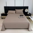 thumbnail image 1 of Fridja Queen Size Flat Sheet, Solid Color Soft Skin-friendly Machine Washable Flat Sheets, Cool & Breathable Bed Sheets, Top Sheet, Flat Sheet , Single Flat Sheets Only (Khaki, 70.87x90.55 in), 1 of 6