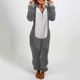 thumbnail image 1 of Mikilon Combinaison Pyjama à Capuche à Manches Longues pour Femmes, Décontractée, Chaude pour l'Hiver, Tenue de Nuit, 1 of 7