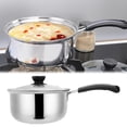 thumbnail image 2 of [Kitchen Cooking Pot], Thickened Bottom Small Stovetop Pan Kitchen Cooking Pan Non Odorous Stainless Random Lid, 1 Kitchen Cooking Pot, 2 of 8