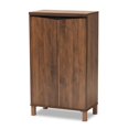 thumbnail image 1 of Baxton Studio Armoire de Rangement pour Chaussures à 2 Portes, Fini Brun et Gris Foncé, 1 of 12