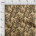 thumbnail image 2 of oneOone Tissu Cambric Coton Brun Fauve Matériel de Robe Tropical Tissu Imprimé Tissu au Mètre 42 Pouces de Large, 2 of 5