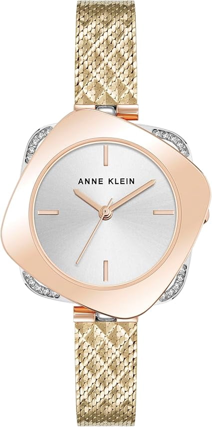 Premium Crystal-Accented Watch with Mesh Bracelet Amazon.com: Anne Klein Women main image 4