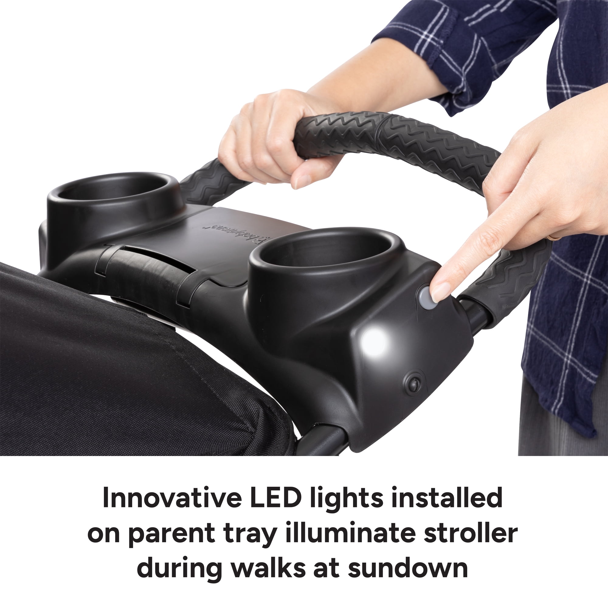 Baby Trend Expedition Zero Flat Jogger Travel System with Led Lights with EZ Lift Plus Infant Car Seat and Base