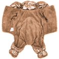 thumbnail image 2 of Reflective Cozy Waterproof Windproof Dog Snowsuit Cute Warm Fleece Padded Cold Weather Pet Clothes - Champagne Four-leg Style,S, 2 of 7