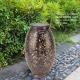 thumbnail image 4 of Hollowed Out Chrysanthemum Shadow Lantern, Hanging Metal Solar Lantern 5730LED Decorative Light  For Decks, 4 of 8