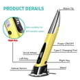 thumbnail image 4 of Amdohai 2.4GHz Optical Pen Left & Right Hands Rechargeable Wireless Optical Pocket Pen Wireless Dual Right Keys Yellow, 4 of 7