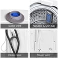 thumbnail image 2 of Portable Compact Full-Automatic Laundry Wash Machine Washer Spinner W/ Drain Pump 7.7 lbs Load Capacity, 2 of 10
