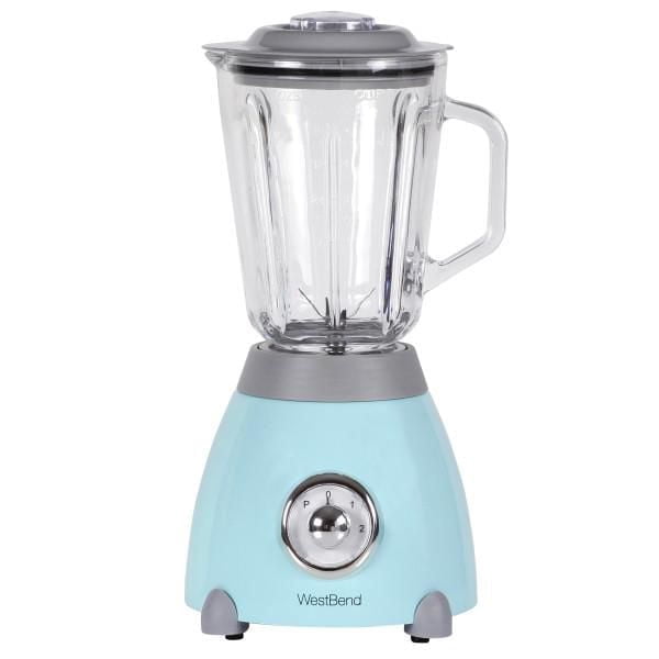 West Bend retro-style blender, 1.4L., Glass Jar, Blue