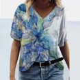 thumbnail image 2 of AMERTEER Mode Femmes Été T-Shirt Imprimé Manches Courtes Col Rond Tee Décontracté Hauts T-Shirt pour Femmes, 2 of 3