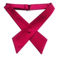 thumbnail image 3 of TOPTIE Womens Polyester Adjustable School Uniform Criss-Cross Bow Tie, Burgundy, 3 of 9