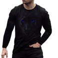 thumbnail image 1 of Chandail à Manches Longues pour Hommes Mode Décontractée Col Rond Chandail à Enfiler Imprimé T-Shirt à Manches Longues Blouse, 1 of 3