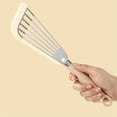 thumbnail image 4 of EGNMCR Spatule Spatules Ustensiles de Cuisine pour la Cuisine Spatule de Cuisson Antiadhésive Long Manche Ajourée Spatule Multifonction en Acier Inoxydable Spatule à Poisson Pelle une Spatule, 4 of 6