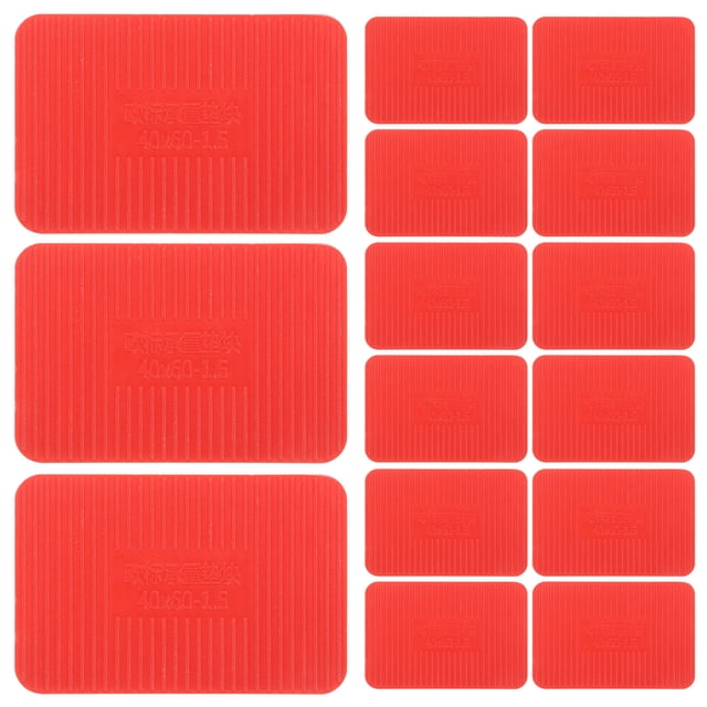 Shisuyan Cales de Construction en Plastique Rouge Plastique 100 Pcs 2.4x1.6x0.06 Po
