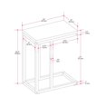 thumbnail image 2 of CorLiving Fort Worth Engineered Wood Narrow Rectangular Top Indoor Side Table with C-Shaped Steel Base, Black Marbled, 2 of 5
