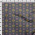 thumbnail image 3 of oneOone Cotton Cambric Fabric Spiral & Floral Block Print Fabric BTY 56 Inch Wide, 3 of 4