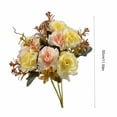 thumbnail image 3 of Birdeem High-End Artificial Flowers Diamond Rose Artificial Flowers 5 Forks 10 Mini Roses Home Decoration Plastic Flowers, 3 of 12