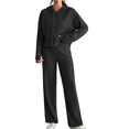 thumbnail image 1 of Womens Lounge Sets 2 Piece Matching Pajamas Fall Fashion Ribbed Knit Outfits Long Sleeve Casual Sweatsuits, 1 of 9