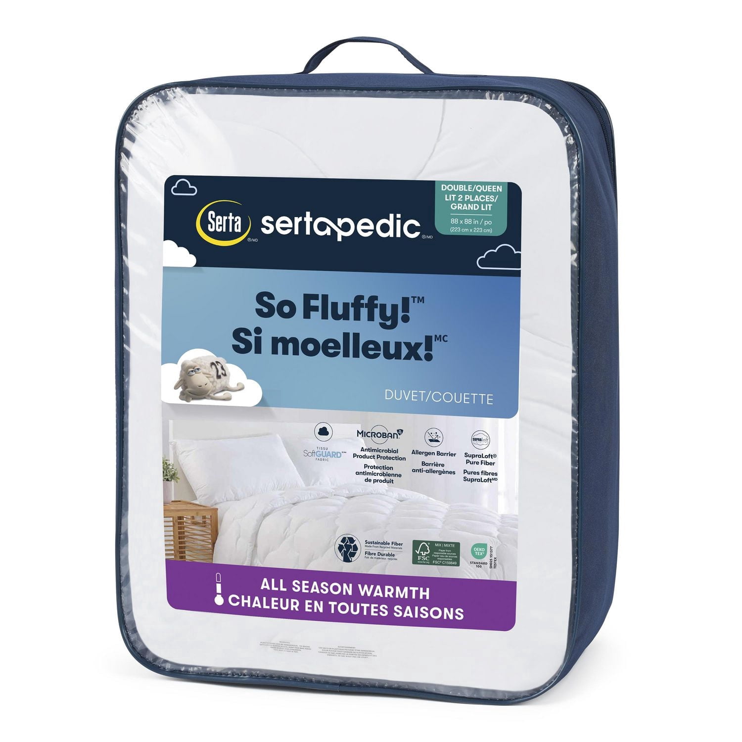 Sertapedic si moelleux ! Couette toutes saisons en