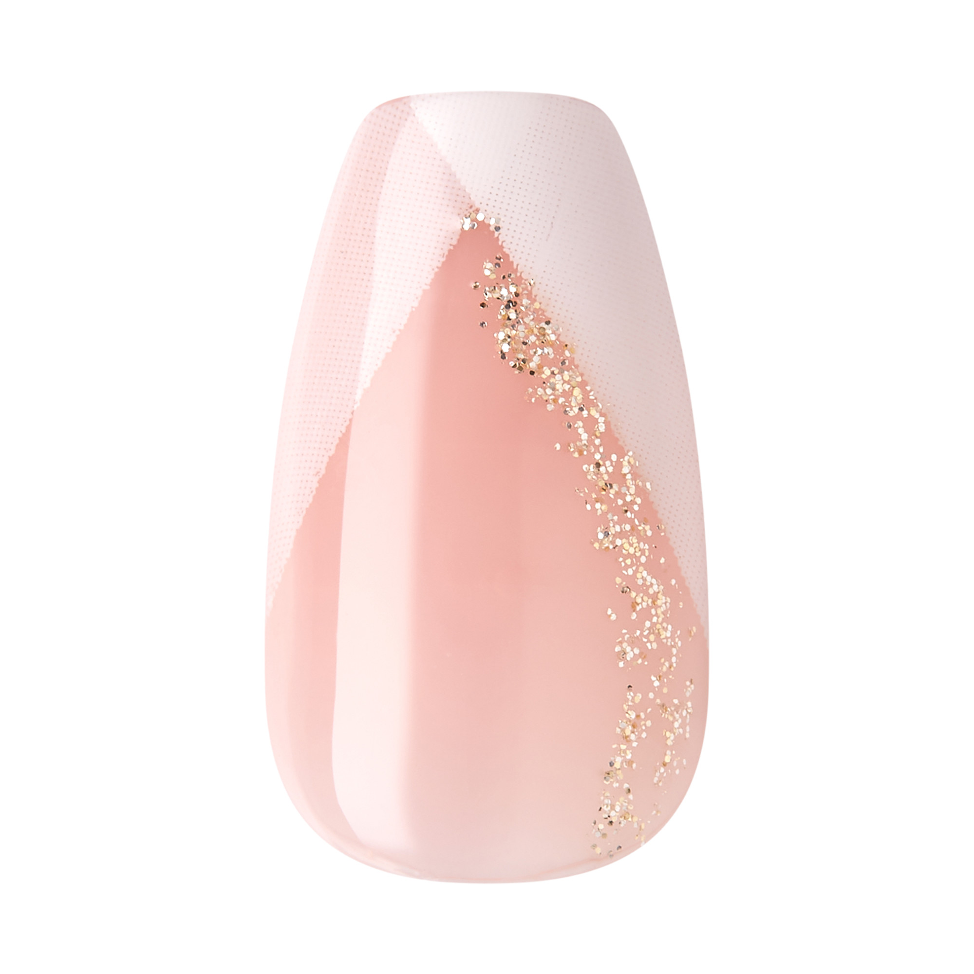 KISS imPRESS Nails - Glimpse, White, Coffin, Medium