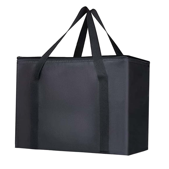 Insulated Bag Thermal Food Delivery Bag for Camping Festivals Picnic Black