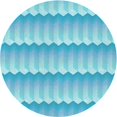 thumbnail image 1 of Ahgly Company Tapis d'Intérieur Ronds Transitionnels Bleus Lavables à la Machine, 3 Pieds Rond, 1 of 7