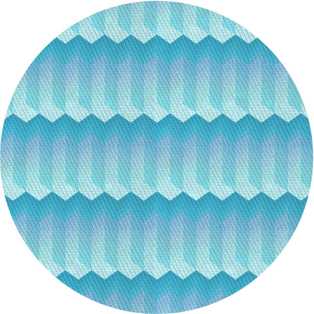 Ahgly Company Tapis d'Intérieur Ronds Transitionnels Bleus Lavables à la Machine, 3 Pieds Rond