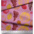 thumbnail image 2 of Pomme Coton Tissu Cambré Champignon, Raisins & Frais Tissus Imprime par Yard 56 Pouces de Large, 2 of 3