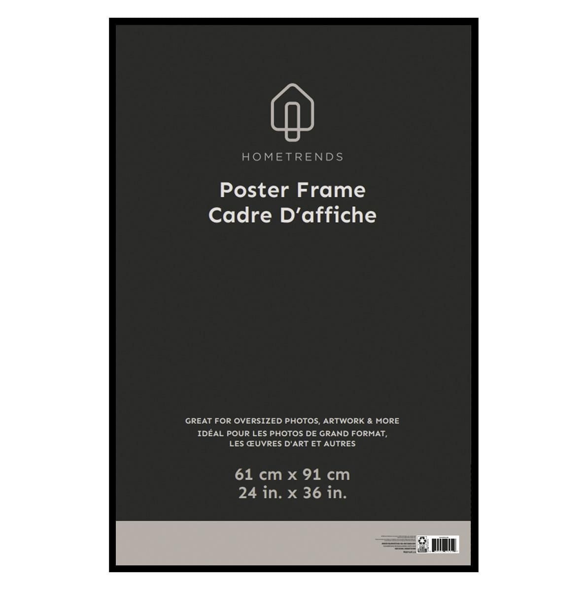 Hometrends Cadre-affiche mural 24x36po, noir