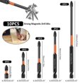 thumbnail image 4 of 10Pcs Screwdriver Bit Set Anti-Slip Magnetic Drive Bit Set High Torque Cross Slot 1/4 Inch Hex Shank Drill Bit Set for Electric Screwdriver Impact Drill Power Tool, 4 of 10