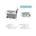 thumbnail image 2 of Costway 58 Quarts Car Refrigerator Portable RV Freezer Dual Zone w/ Wheel, 2 of 4