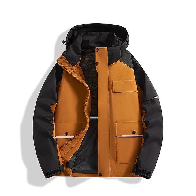 RXIRUCGD Manteau Veste Mode Ajustée à Capuche à Cordon avec Coutures pour Homme, Kaki, Taille : 5TG