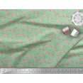thumbnail image 3 of Soimoi Poly Georgette Fabric Grass & Flamingo Bird Print Fabric by The Yard 42 Inch Wide, 3 of 3