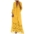 thumbnail image 1 of FhsagQ Paréo pour Femmes Grande Taille à Armatures Femmes Mode Uni Dentelle Patchwork à Franges Robe à Manches Longues Robe de Plage Vacances Femmes Paréo Résille Combinaison Paréo pour Femmes Ensemble Mignon Jaune TG, 1 of 6