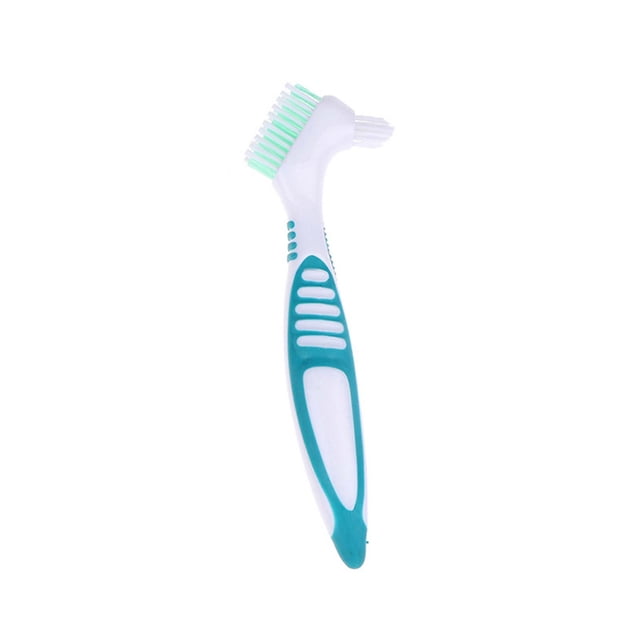 mtvxesu Manual Toothbrushes 1Pc Denture Teeth Brush Easy Grip Handle Double Sided Toothbrushes Sale